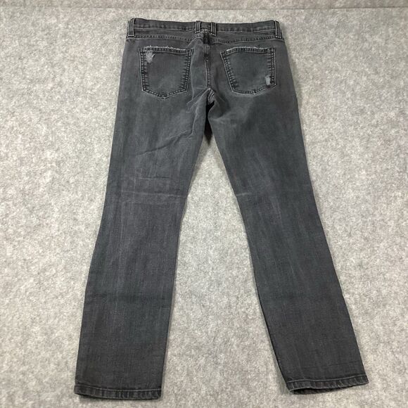 Current Elliot The Fling Black Tattered Black Denim Jeans Size 28 Grunge - Picture 4 of 15